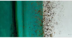 XXL Öl Gemälde 'Vertical Turquoise' | Handgemaltes Unikat