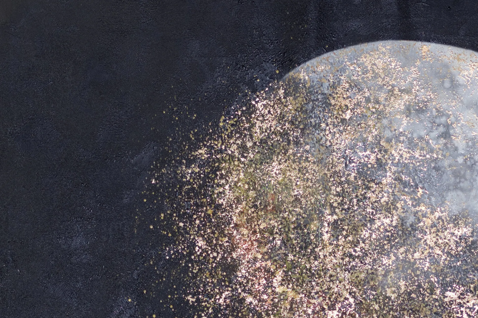 XXL Öl Gemälde 'Verzauberter Mond' | Handgemaltes Unikat