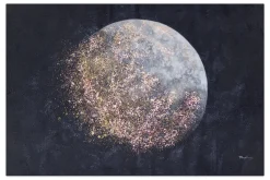 XXL Öl Gemälde 'Verzauberter Mond' | Handgemaltes Unikat