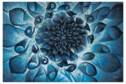 XXL Öl Gemälde 'Vibrant Blue' | Handgemaltes Unikat