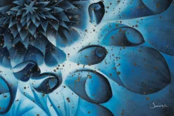 XXL Öl Gemälde 'Vibrant Blue' | Handgemaltes Unikat
