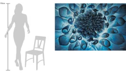 XXL Öl Gemälde 'Vibrant Blue' | Handgemaltes Unikat