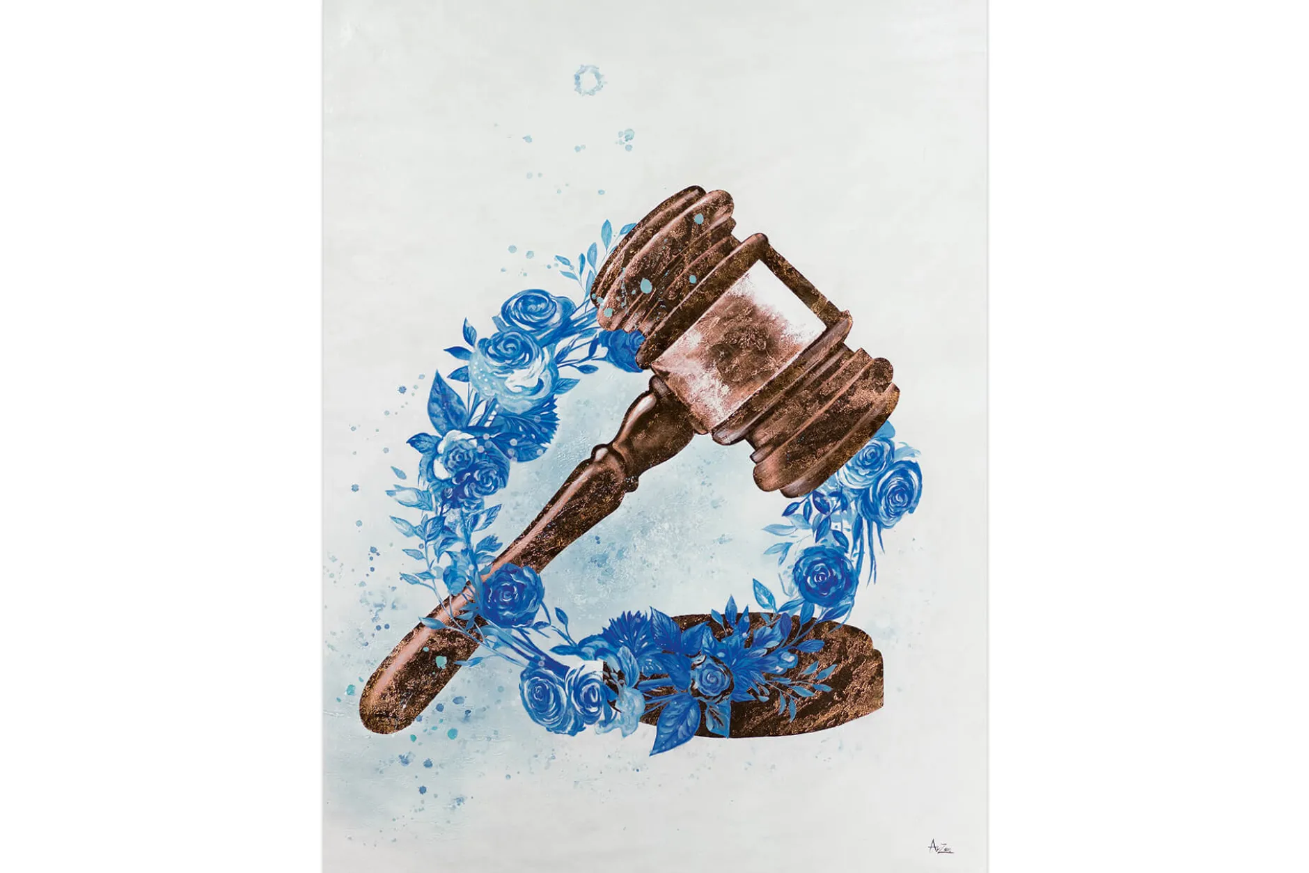 XXL Öl Gemälde 'Victory of Justice' | Handgemaltes Unikat