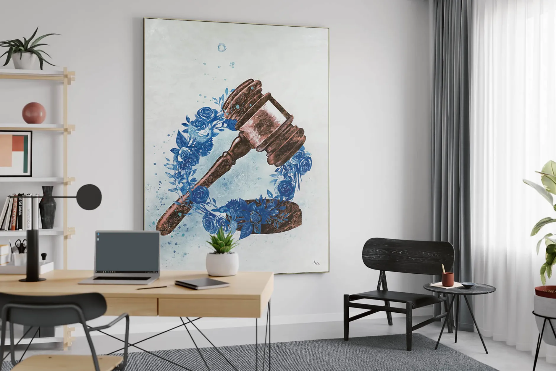 XXL Öl Gemälde 'Victory of Justice' | Handgemaltes Unikat