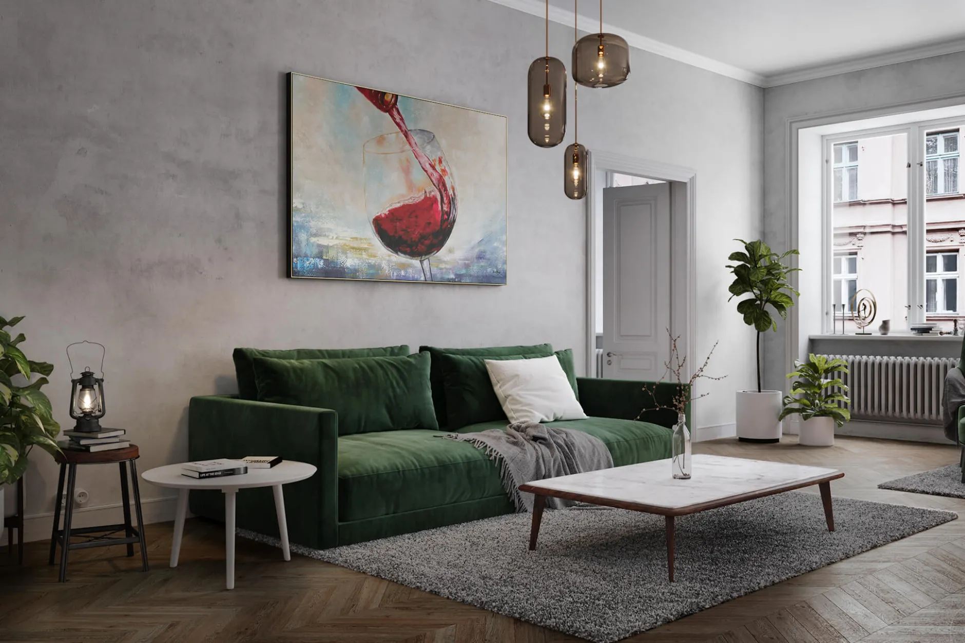 XXL Öl Gemälde 'Vino Veritas' | Handgemaltes Unikat