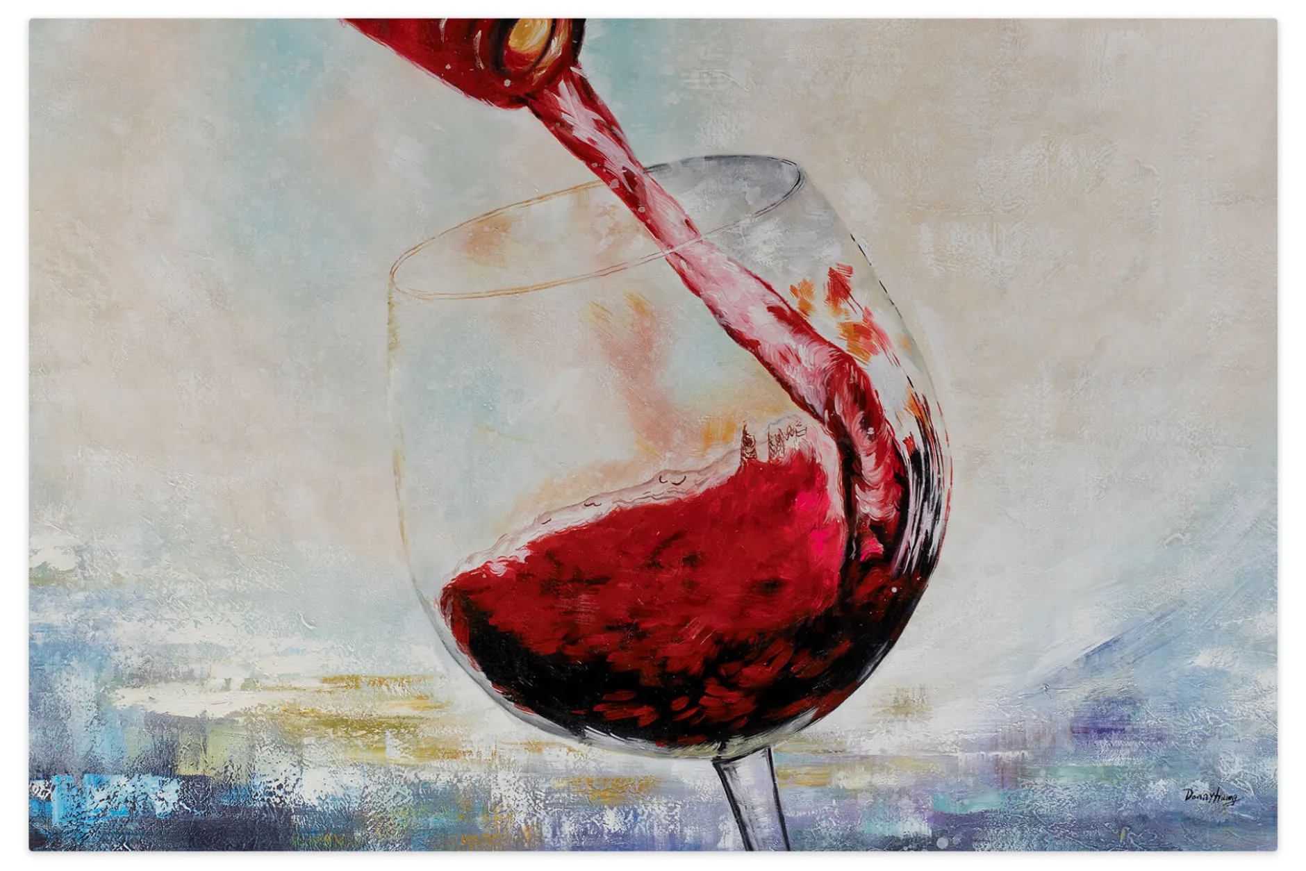 XXL Öl Gemälde 'Vino Veritas' | Handgemaltes Unikat