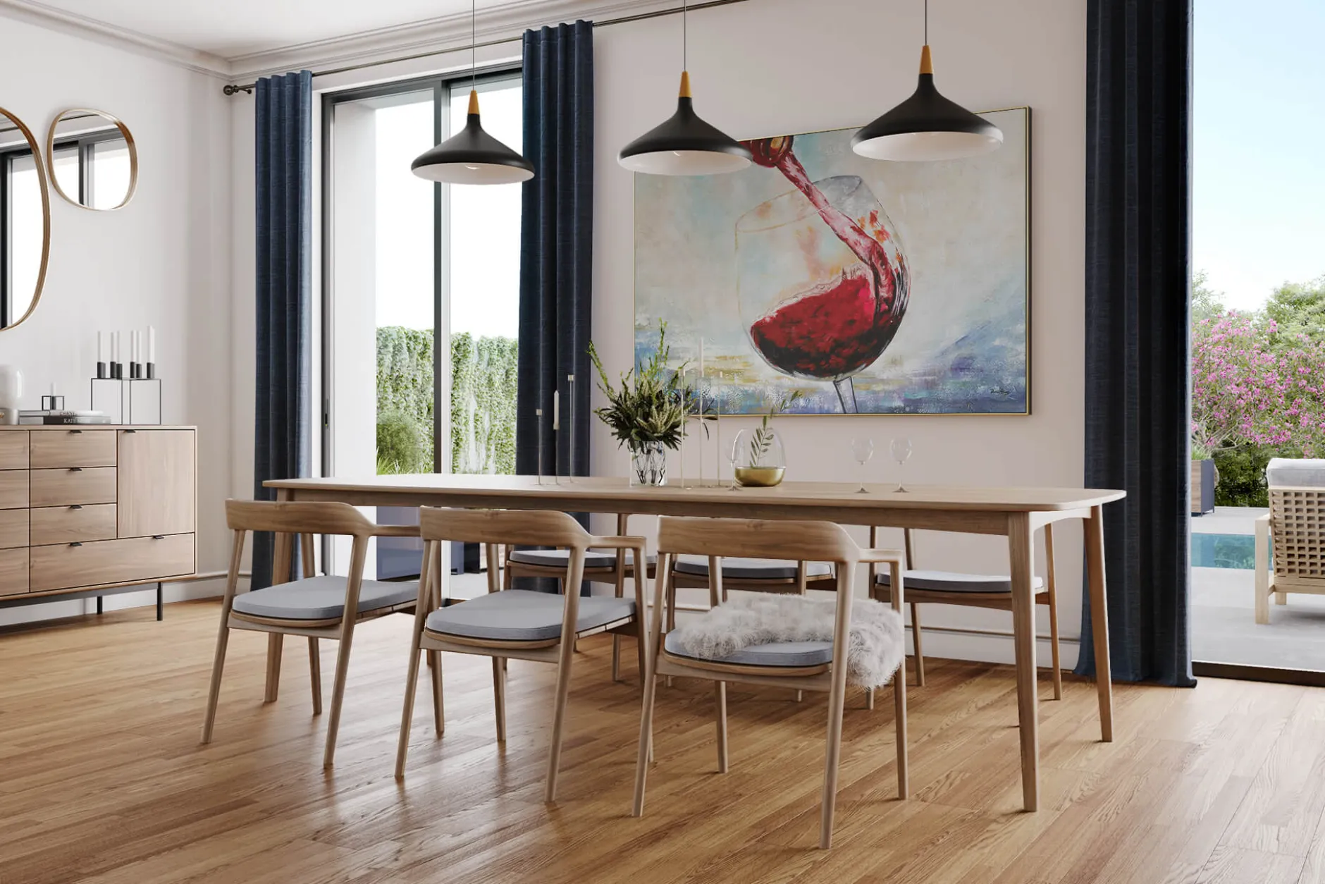 XXL Öl Gemälde 'Vino Veritas' | Handgemaltes Unikat
