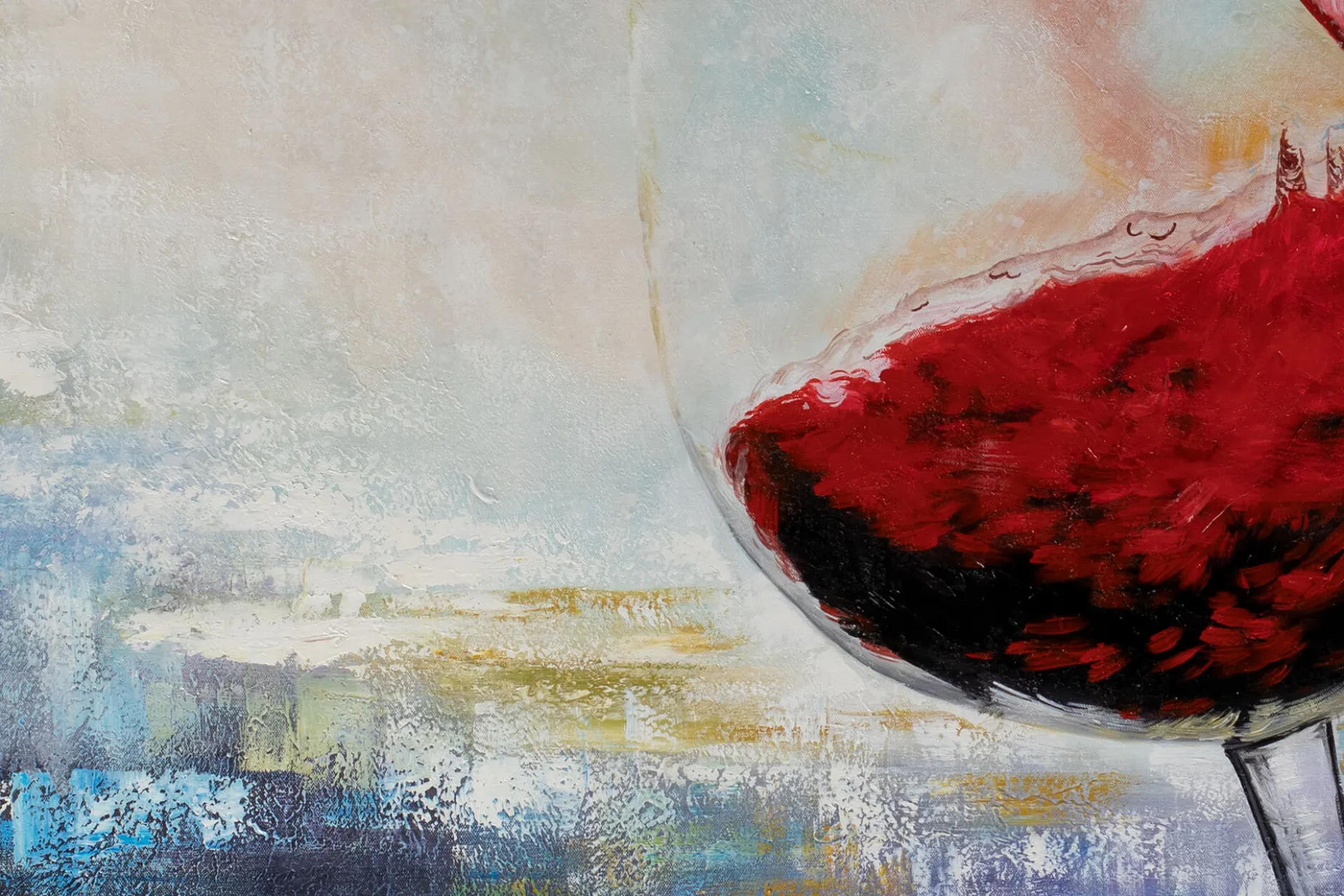 XXL Öl Gemälde 'Vino Veritas' | Handgemaltes Unikat