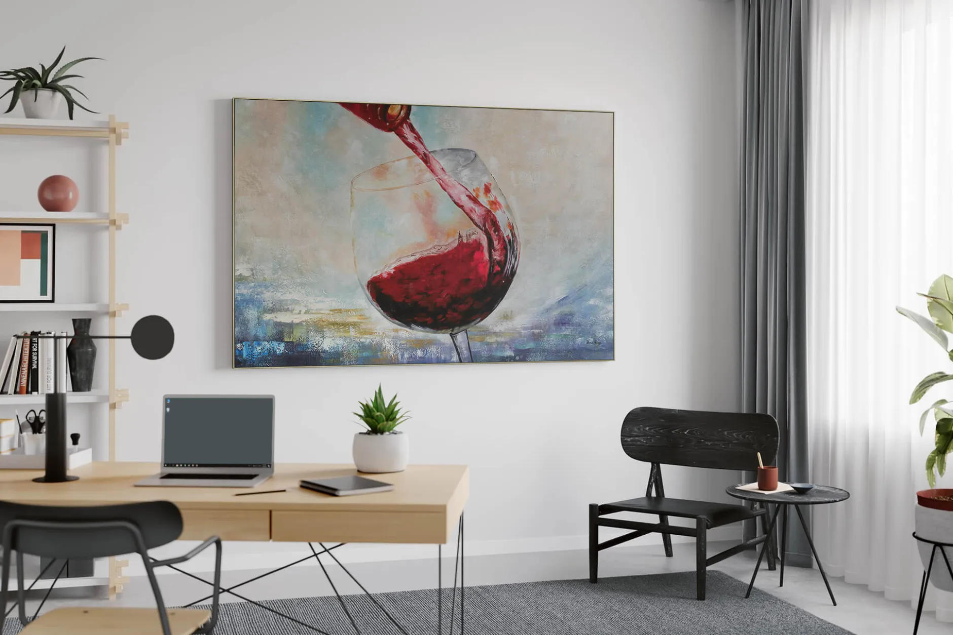 XXL Öl Gemälde 'Vino Veritas' | Handgemaltes Unikat