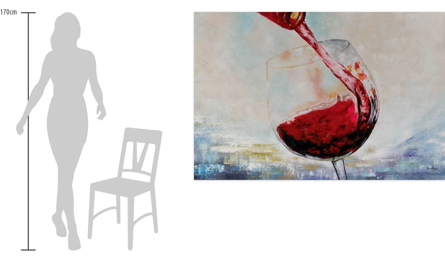 XXL Öl Gemälde 'Vino Veritas' | Handgemaltes Unikat