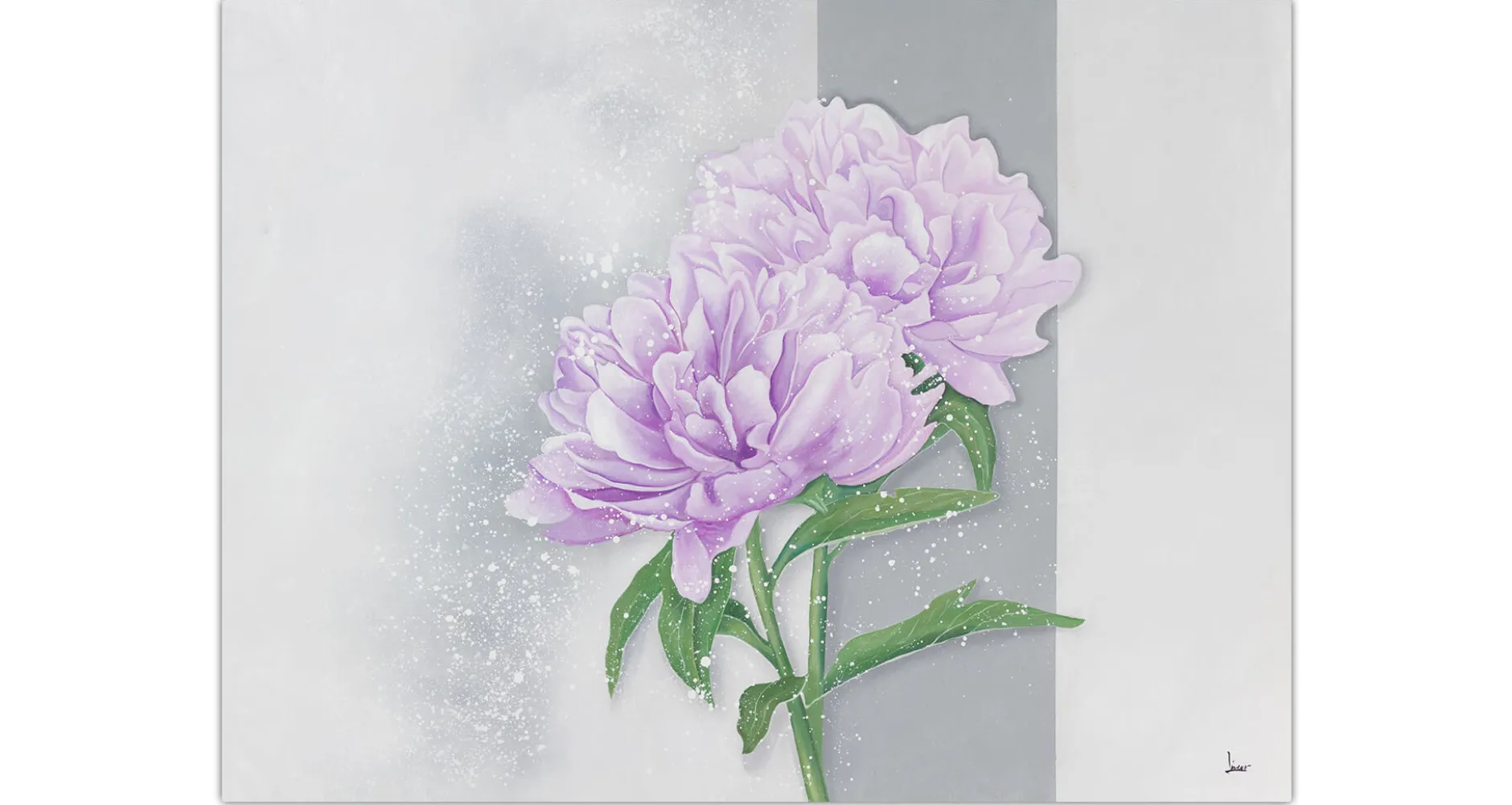 XXL Öl Gemälde 'Violette Eleganz' | Handgemaltes Unikat