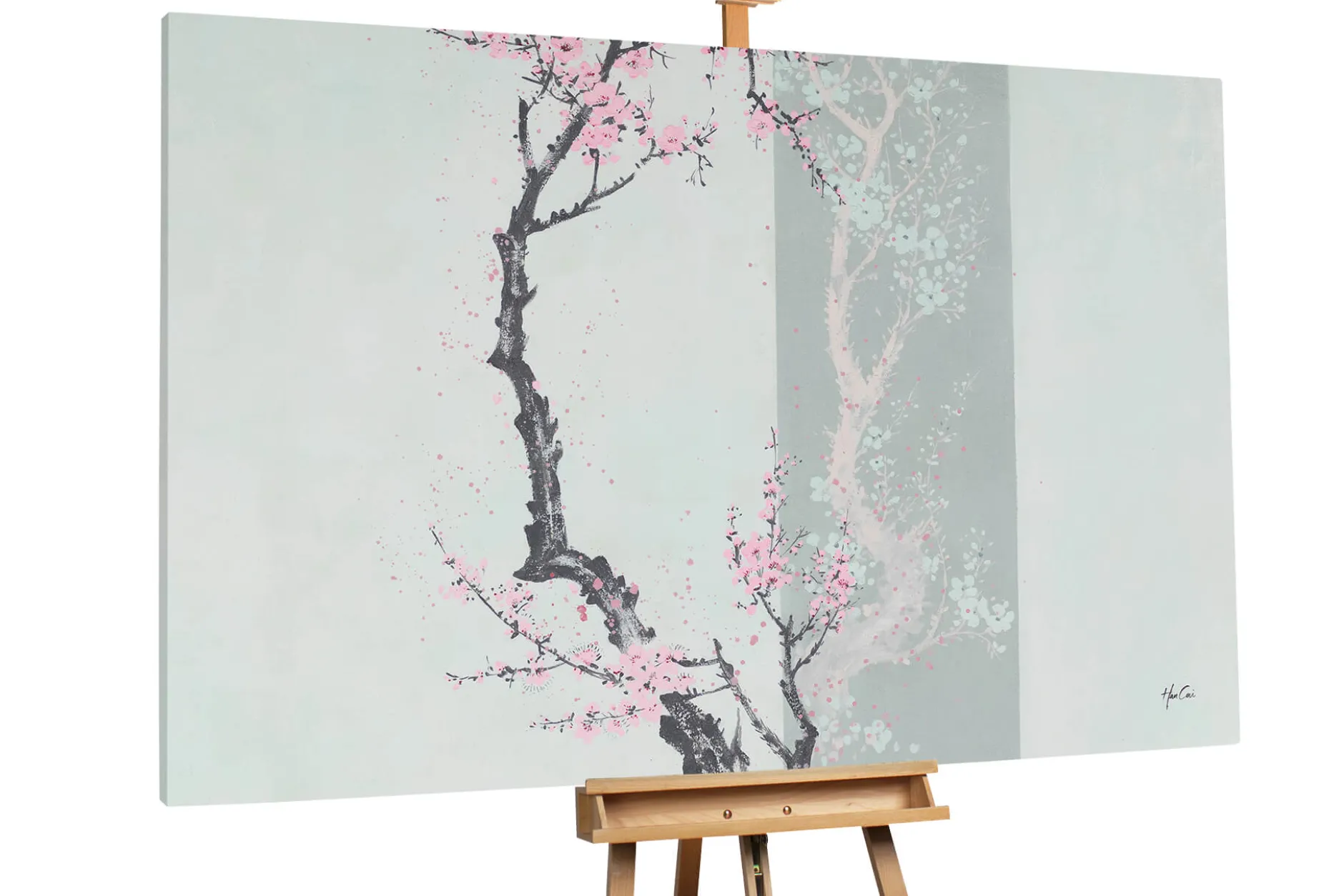 XXL Öl Gemälde 'Virtue of Sakura' | Handgemaltes Unikat