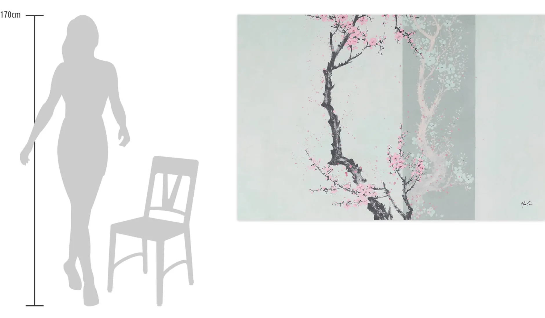XXL Öl Gemälde 'Virtue of Sakura' | Handgemaltes Unikat
