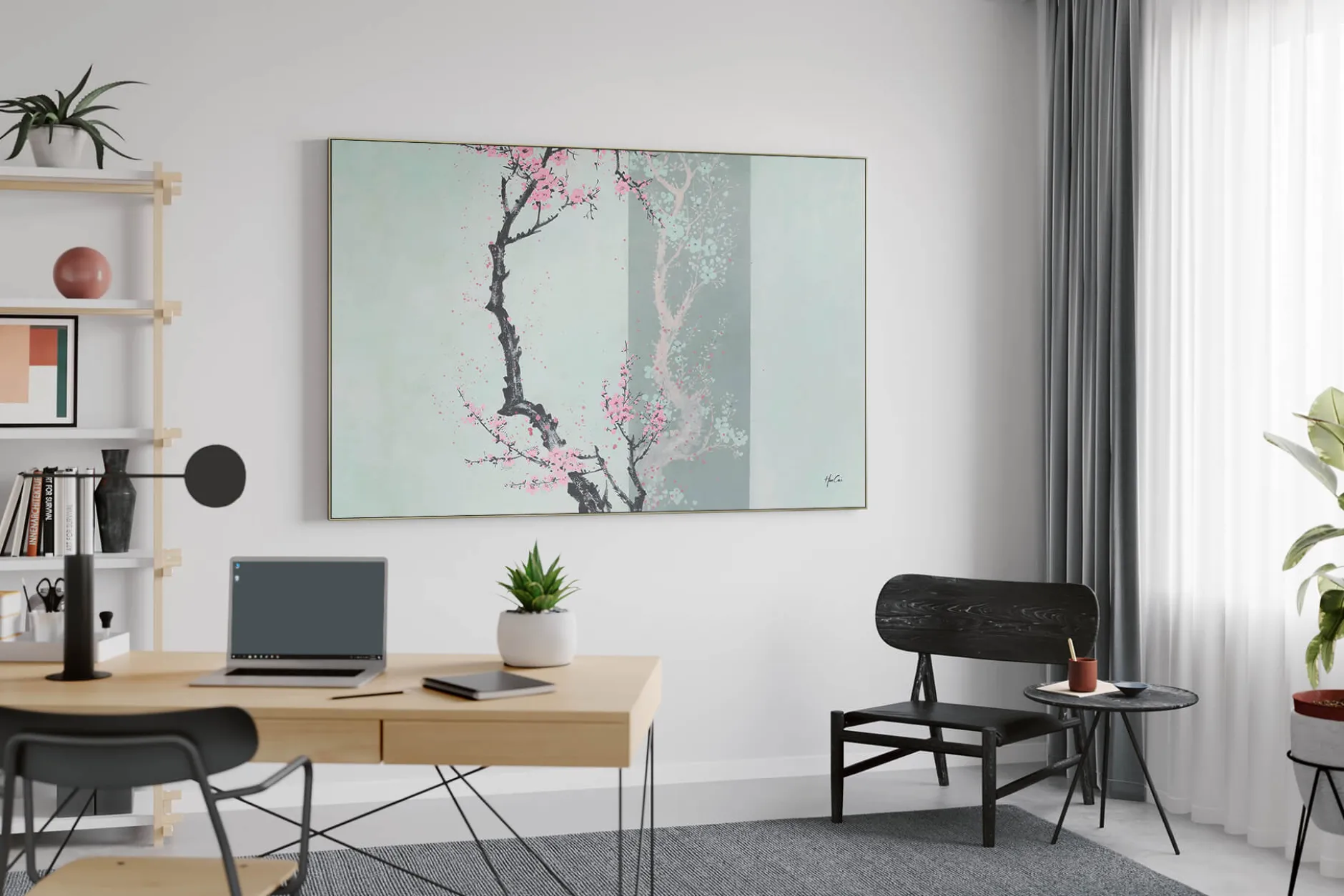XXL Öl Gemälde 'Virtue of Sakura' | Handgemaltes Unikat