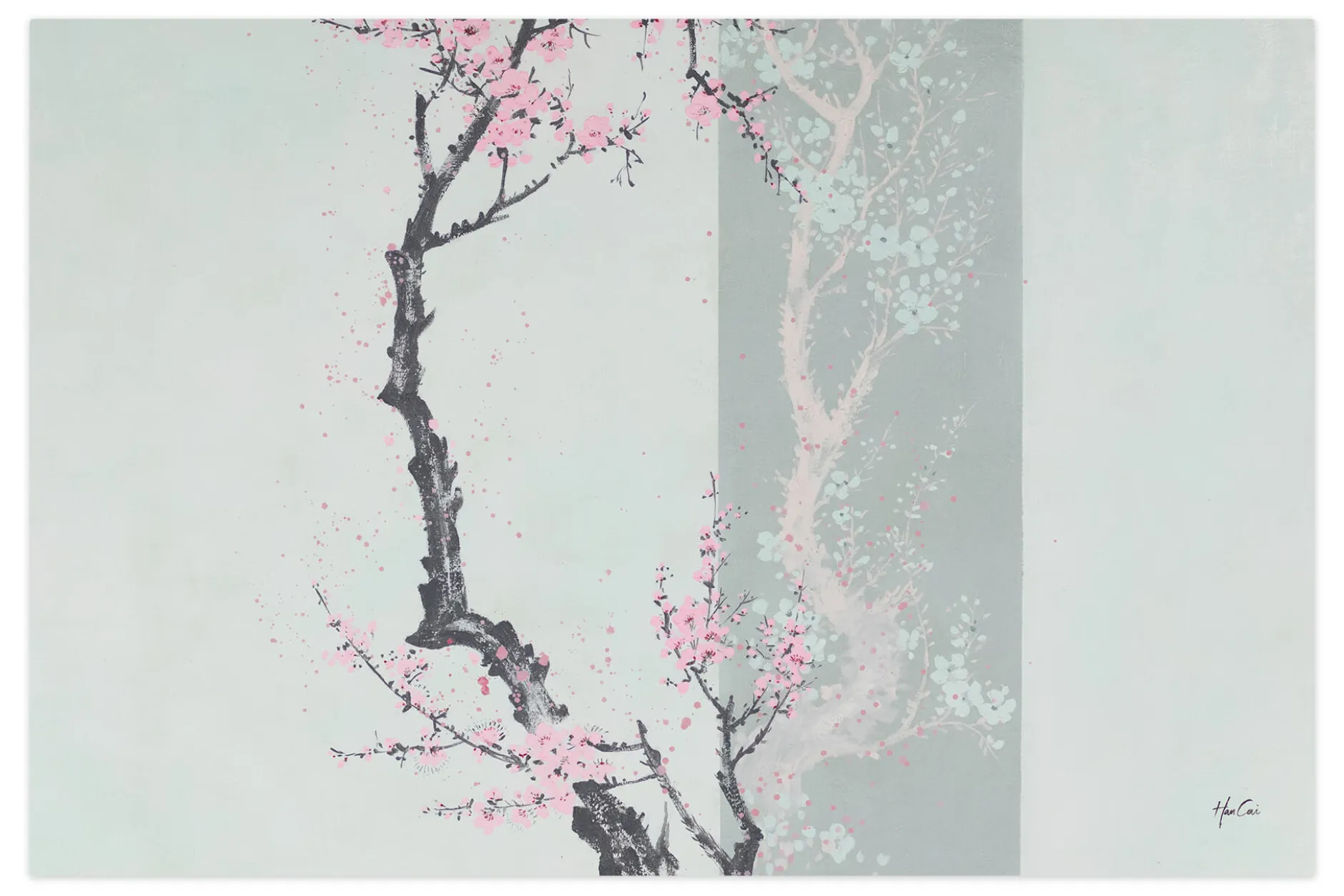 XXL Öl Gemälde 'Virtue of Sakura' | Handgemaltes Unikat