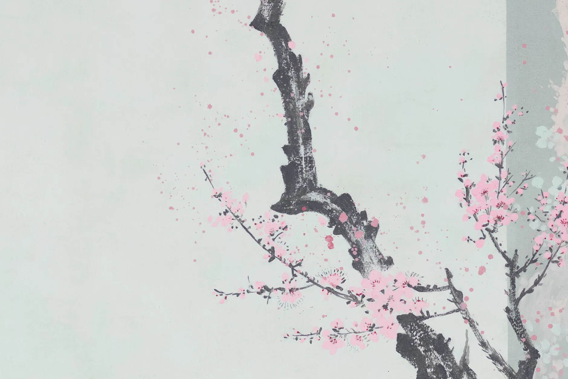 XXL Öl Gemälde 'Virtue of Sakura' | Handgemaltes Unikat