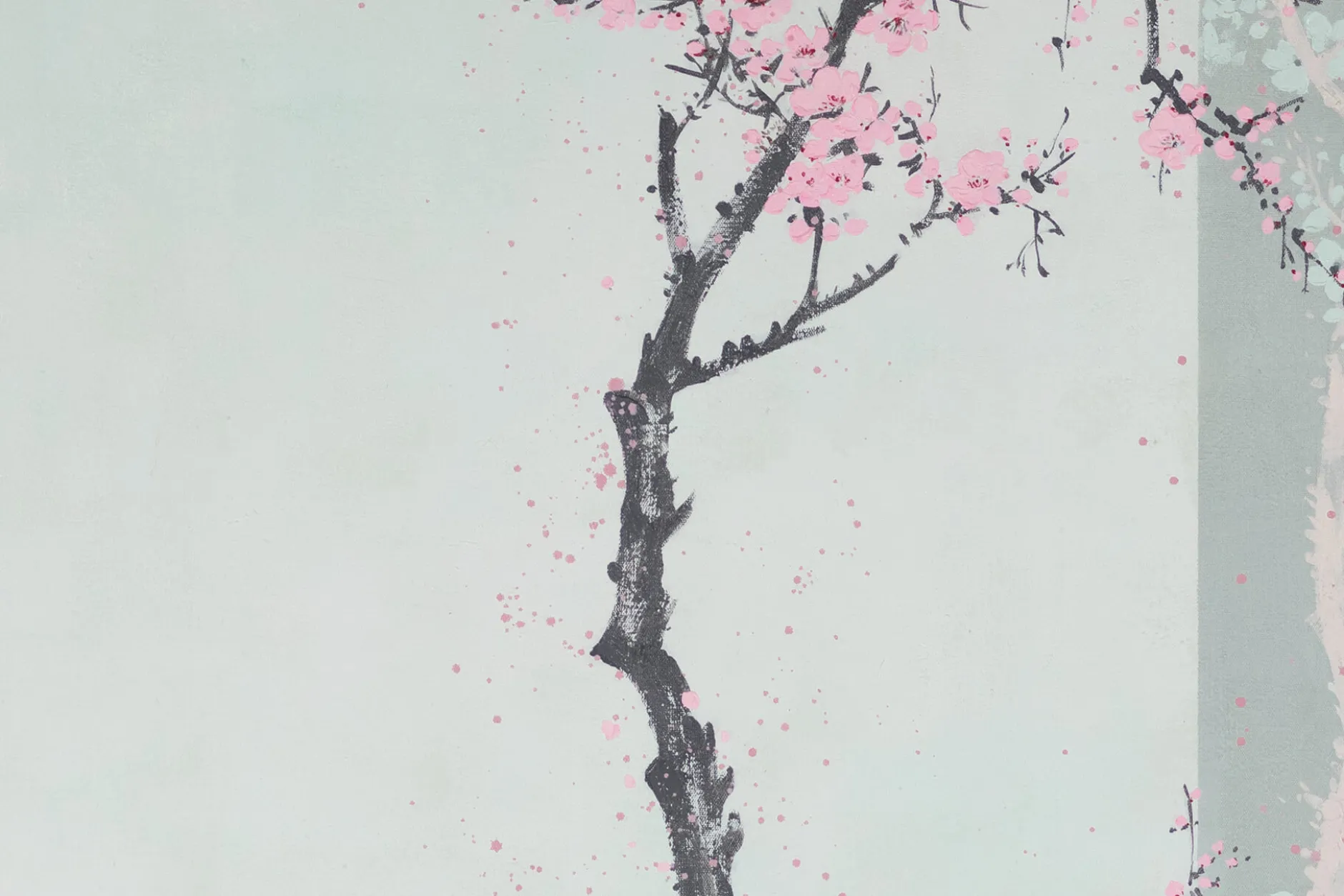 XXL Öl Gemälde 'Virtue of Sakura' | Handgemaltes Unikat
