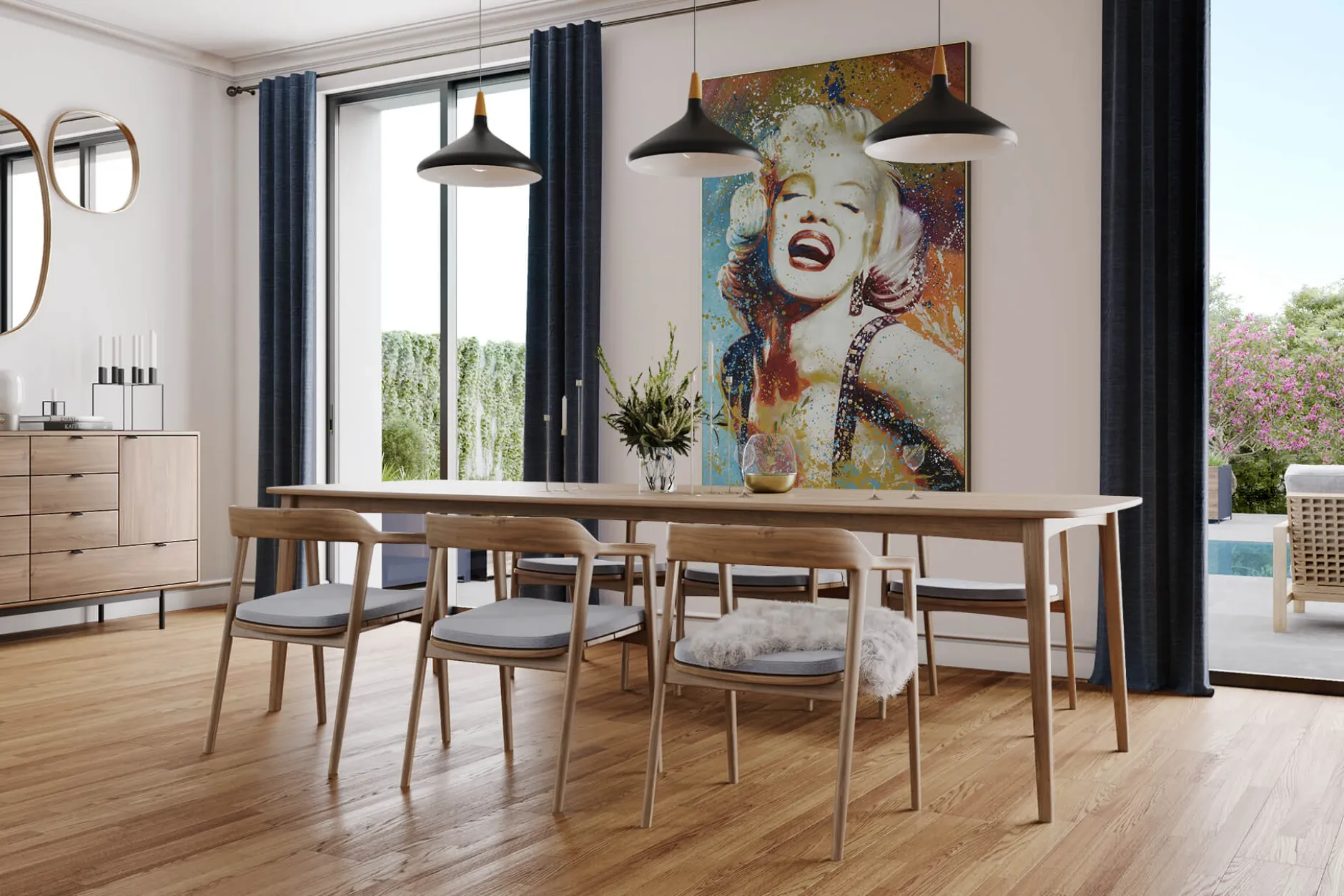 XXL Öl Gemälde 'Vivacious Marylin' | Handgemaltes Unikat