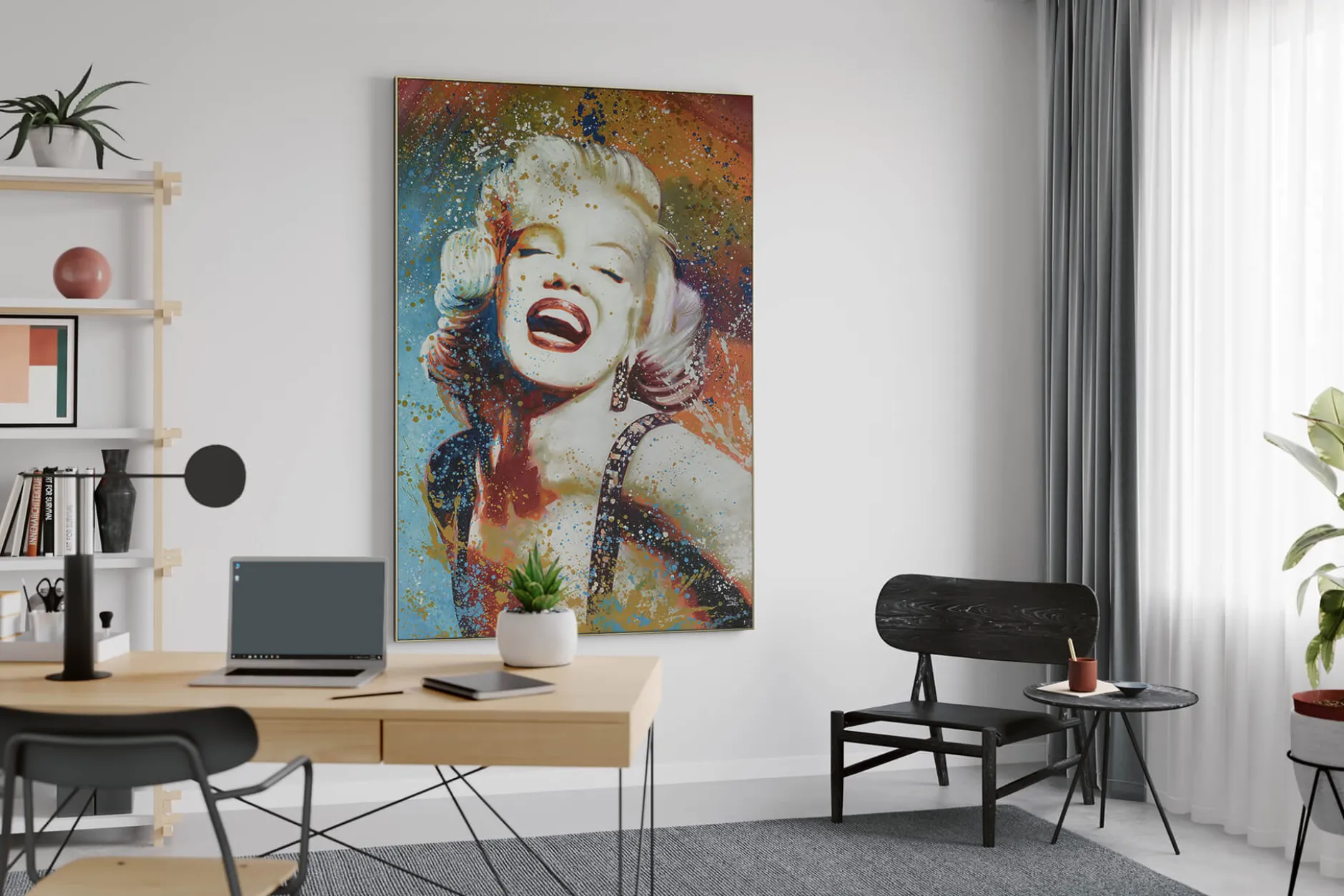 XXL Öl Gemälde 'Vivacious Marylin' | Handgemaltes Unikat