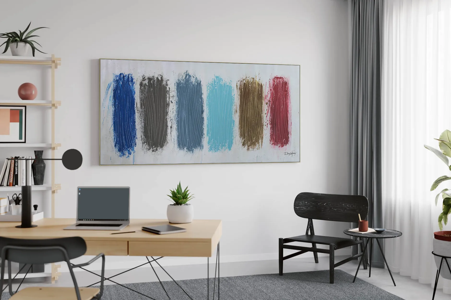XXL Öl Gemälde 'Vivid Swatches' | Handgemaltes Unikat