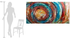 XXL Öl Gemälde 'Vortex of Colours' | Handgemaltes Unikat