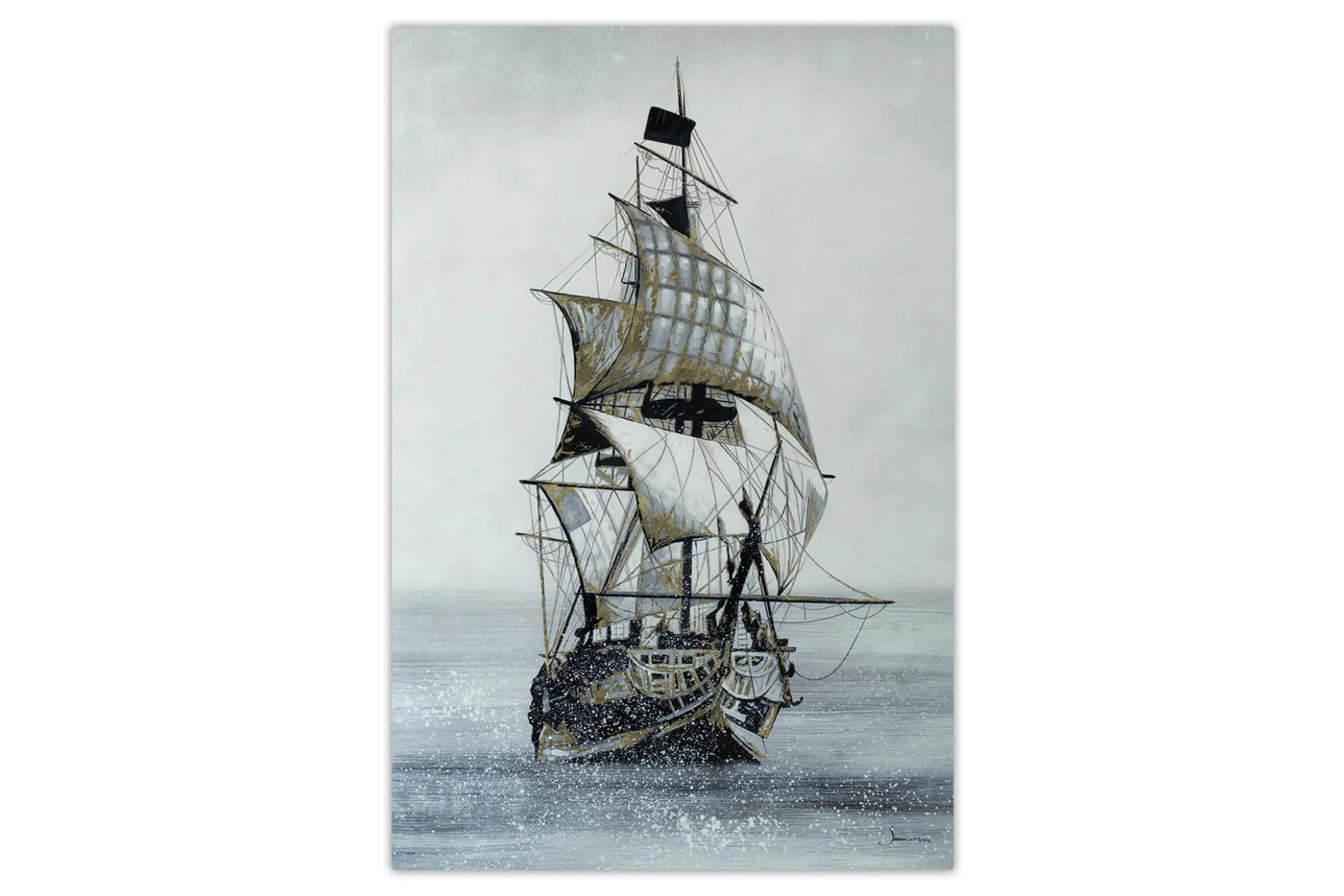 XXL Öl Gemälde 'Voyage of the Pirates' | Handgemaltes Unikat