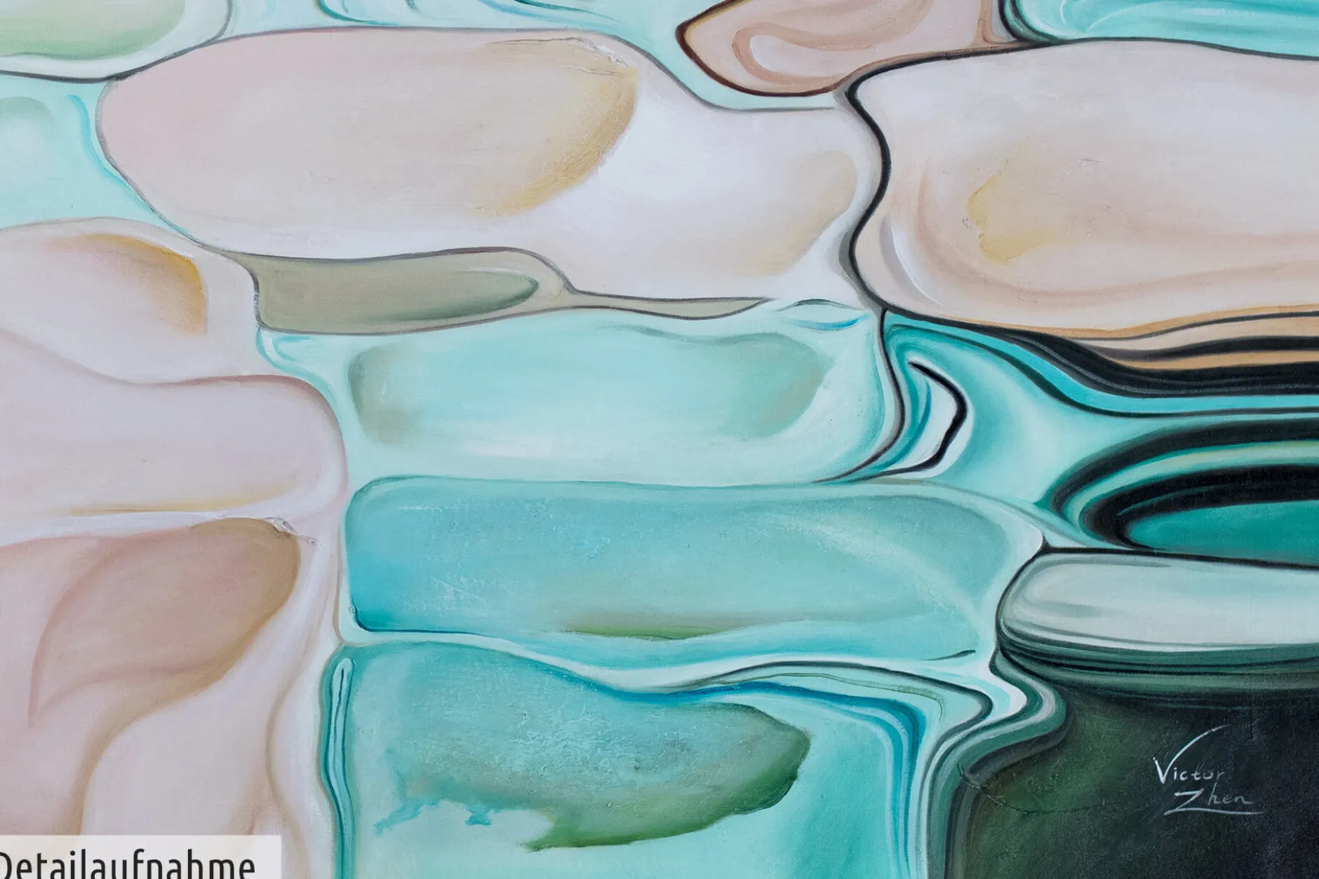 XXL Öl Gemälde 'Watercolours' | Handgemaltes Unikat