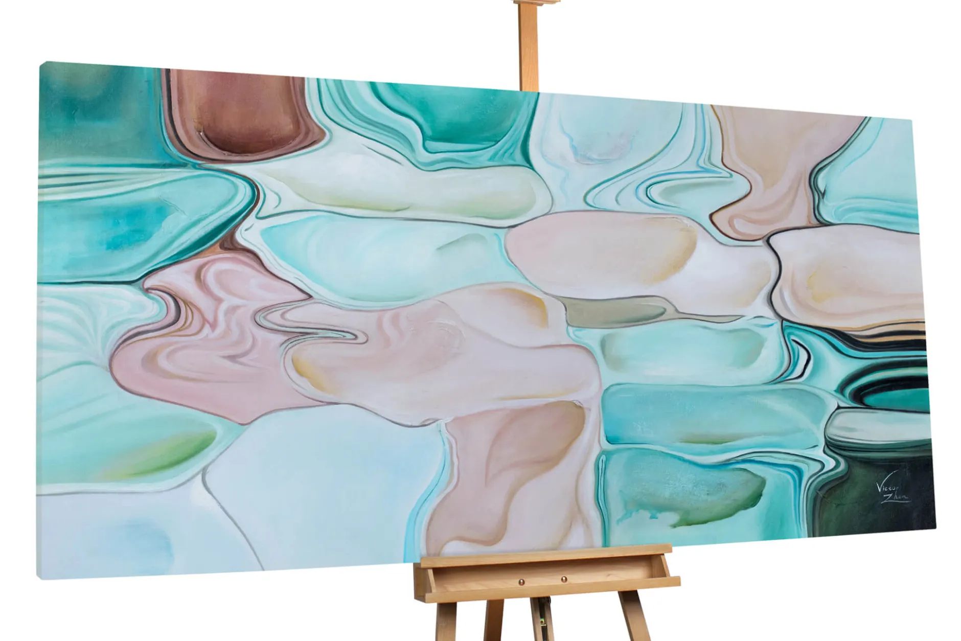 XXL Öl Gemälde 'Watercolours' | Handgemaltes Unikat