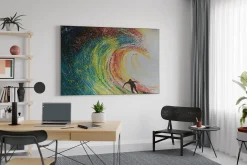 XXL Öl Gemälde 'Wave Energy' | Handgemaltes Unikat