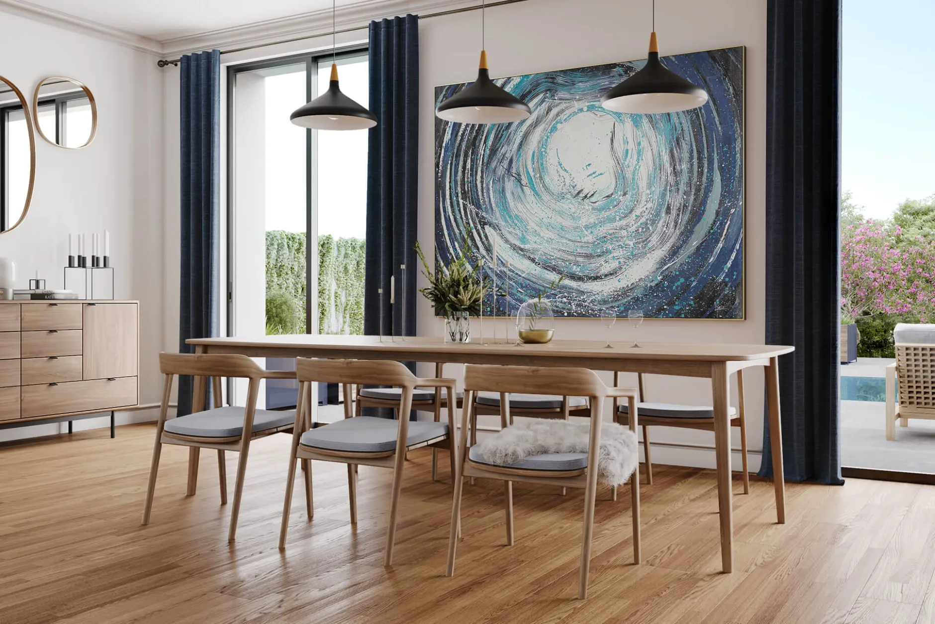 XXL Öl Gemälde 'Waves in Action' | Handgemaltes Unikat