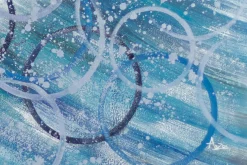 XXL Öl Gemälde 'Wavy Circles' | Handgemaltes Unikat