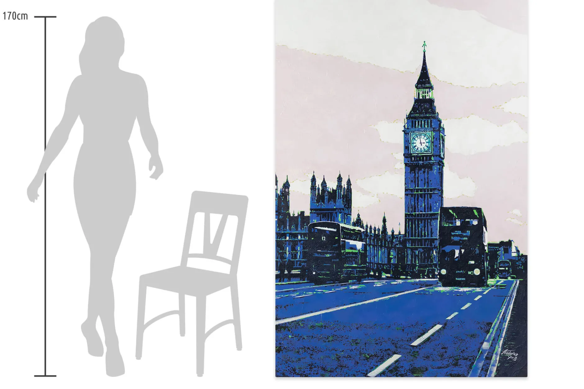 XXL Öl Gemälde 'When in London' | Handgemaltes Unikat