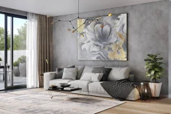 XXL Öl Gemälde 'White Elegance' | Handgemaltes Unikat