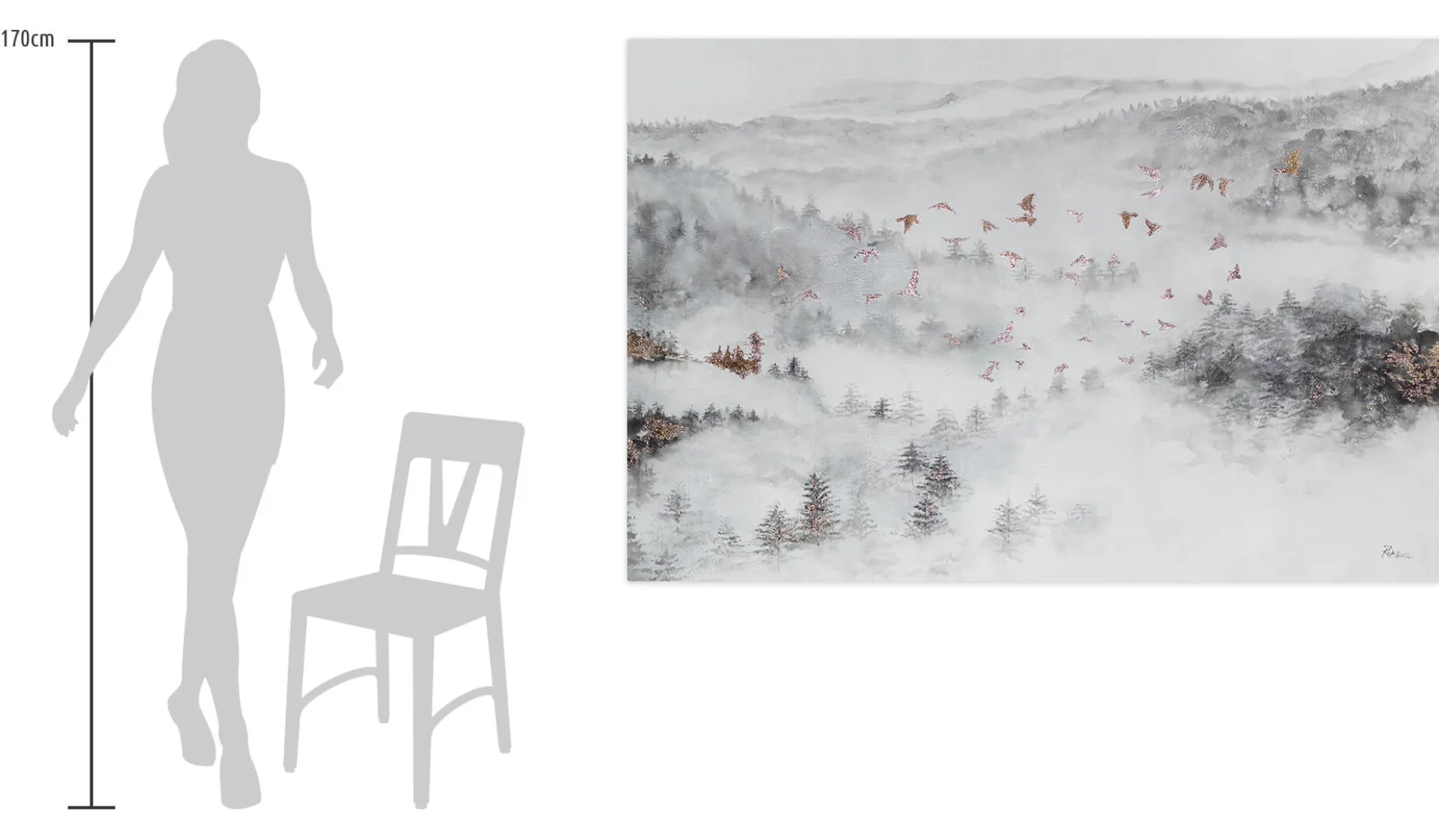 XXL Öl Gemälde 'Winter im Märchenwald' | Handgemaltes Unikat