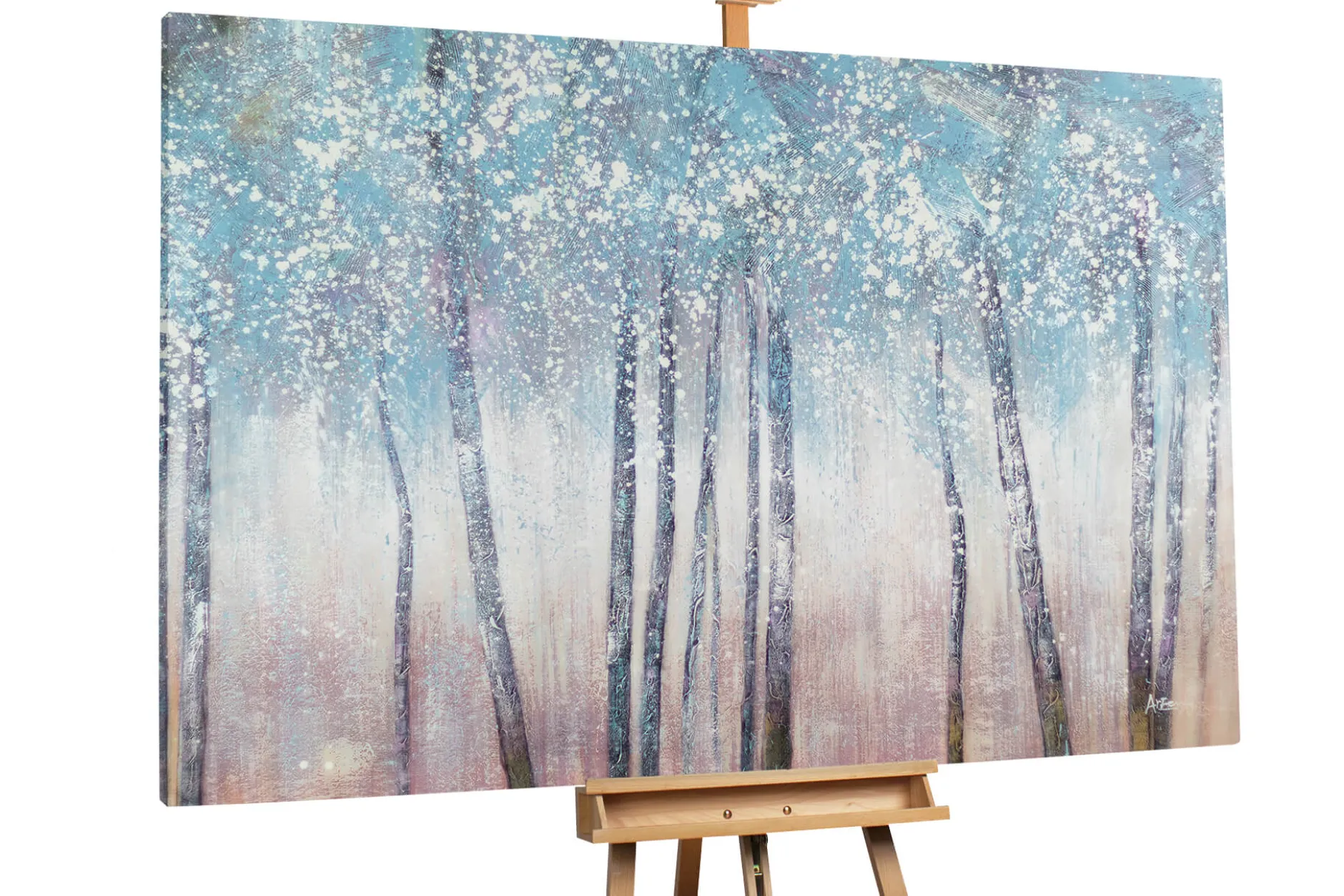 XXL Öl Gemälde 'Winter's Arrival' | Handgemaltes Unikat