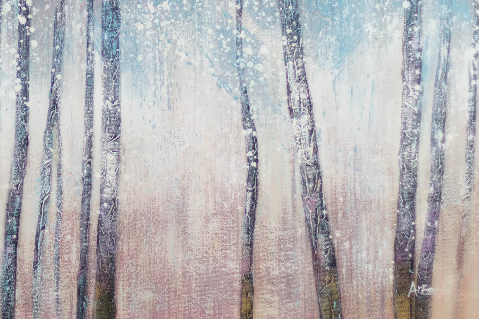 XXL Öl Gemälde 'Winter's Arrival' | Handgemaltes Unikat