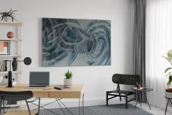 XXL Öl Gemälde 'Winter Swirl' | Handgemaltes Unikat
