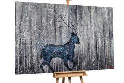 XXL Öl Gemälde 'Winterwald' | Handgemaltes Unikat