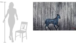 XXL Öl Gemälde 'Winterwald' | Handgemaltes Unikat