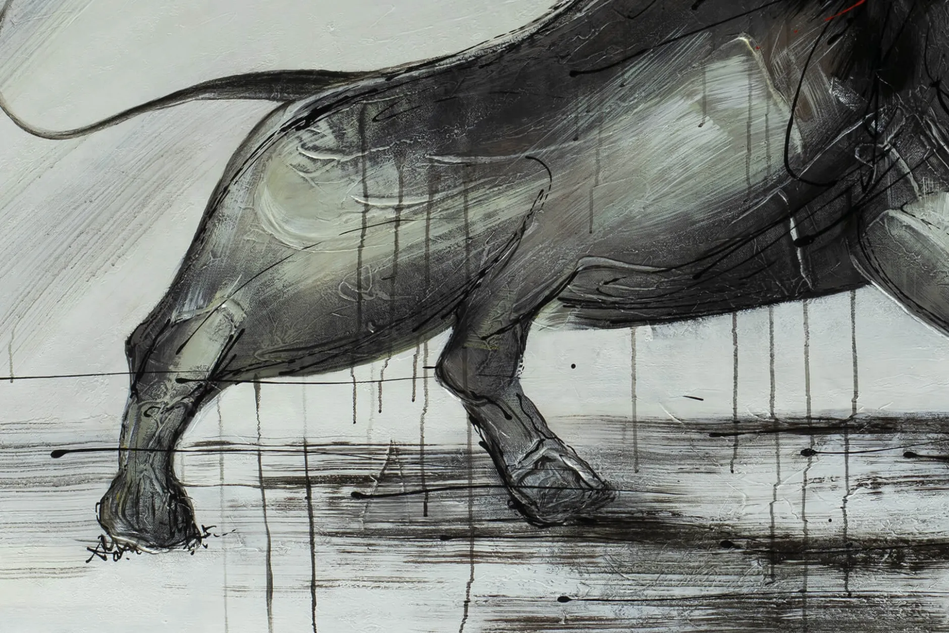 XXL Öl Gemälde 'Woken Beast' | Handgemaltes Unikat