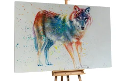 XXL Öl Gemälde 'Wolfsmärchen' | Handgemaltes Unikat