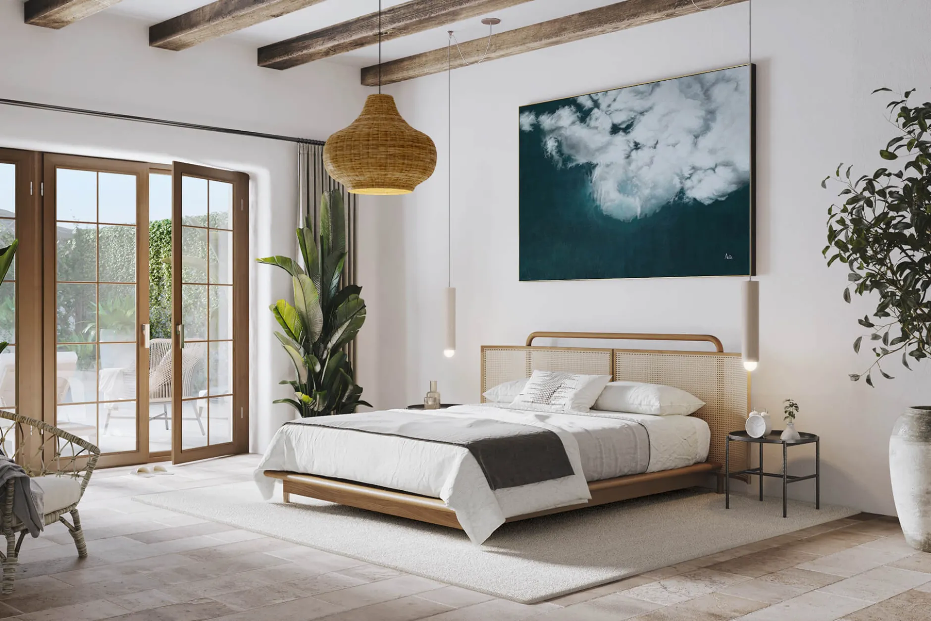 XXL Öl Gemälde 'Wolken über dem Ozean' | Handgemaltes Unikat