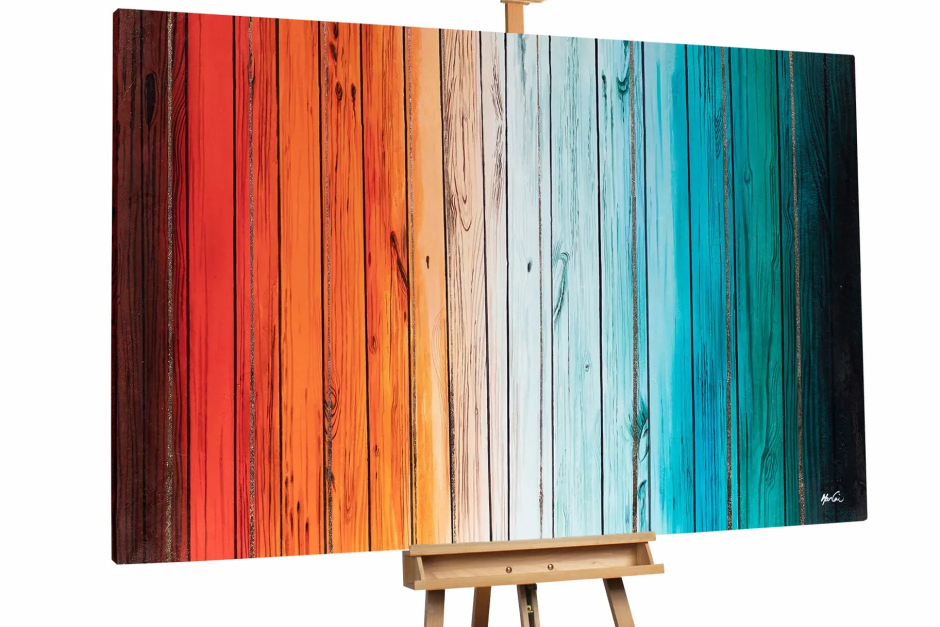XXL Öl Gemälde 'Wood Spectrum' | Handgemaltes Unikat