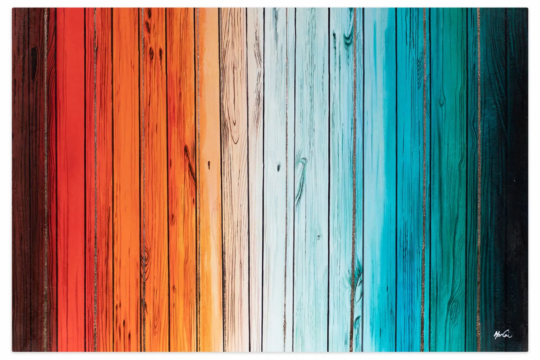 XXL Öl Gemälde 'Wood Spectrum' | Handgemaltes Unikat