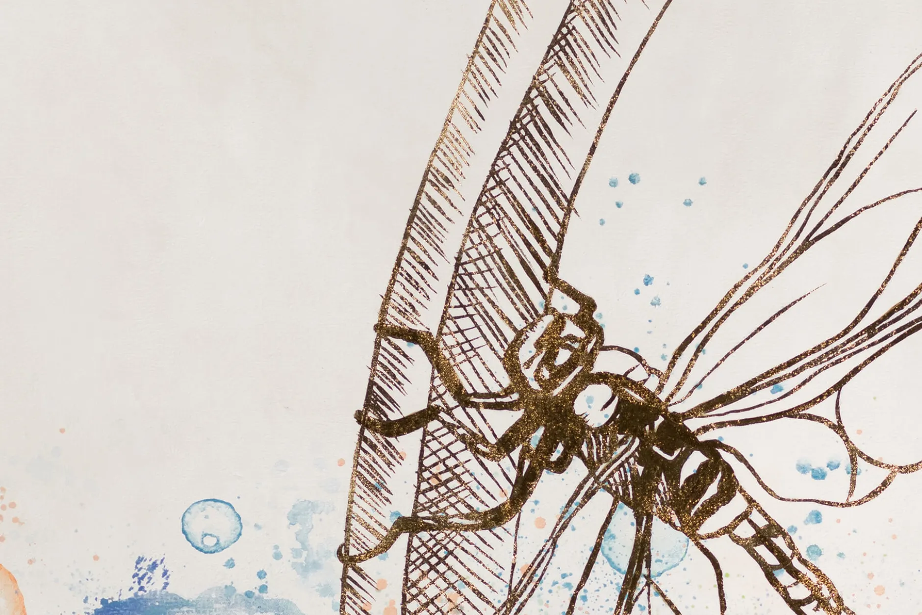 XXL Öl Gemälde 'World of Dragonflies' | Handgemaltes Unikat