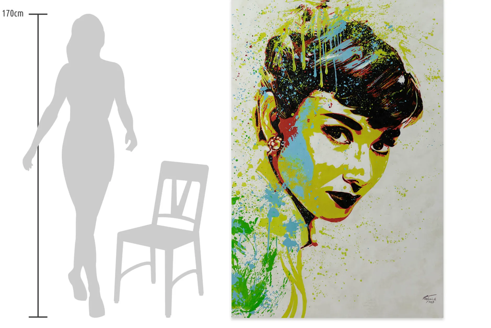 XXL Öl Gemälde 'Yellow Audrey' | Handgemaltes Unikat