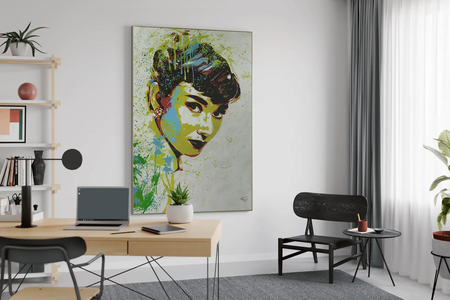 XXL Öl Gemälde 'Yellow Audrey' | Handgemaltes Unikat