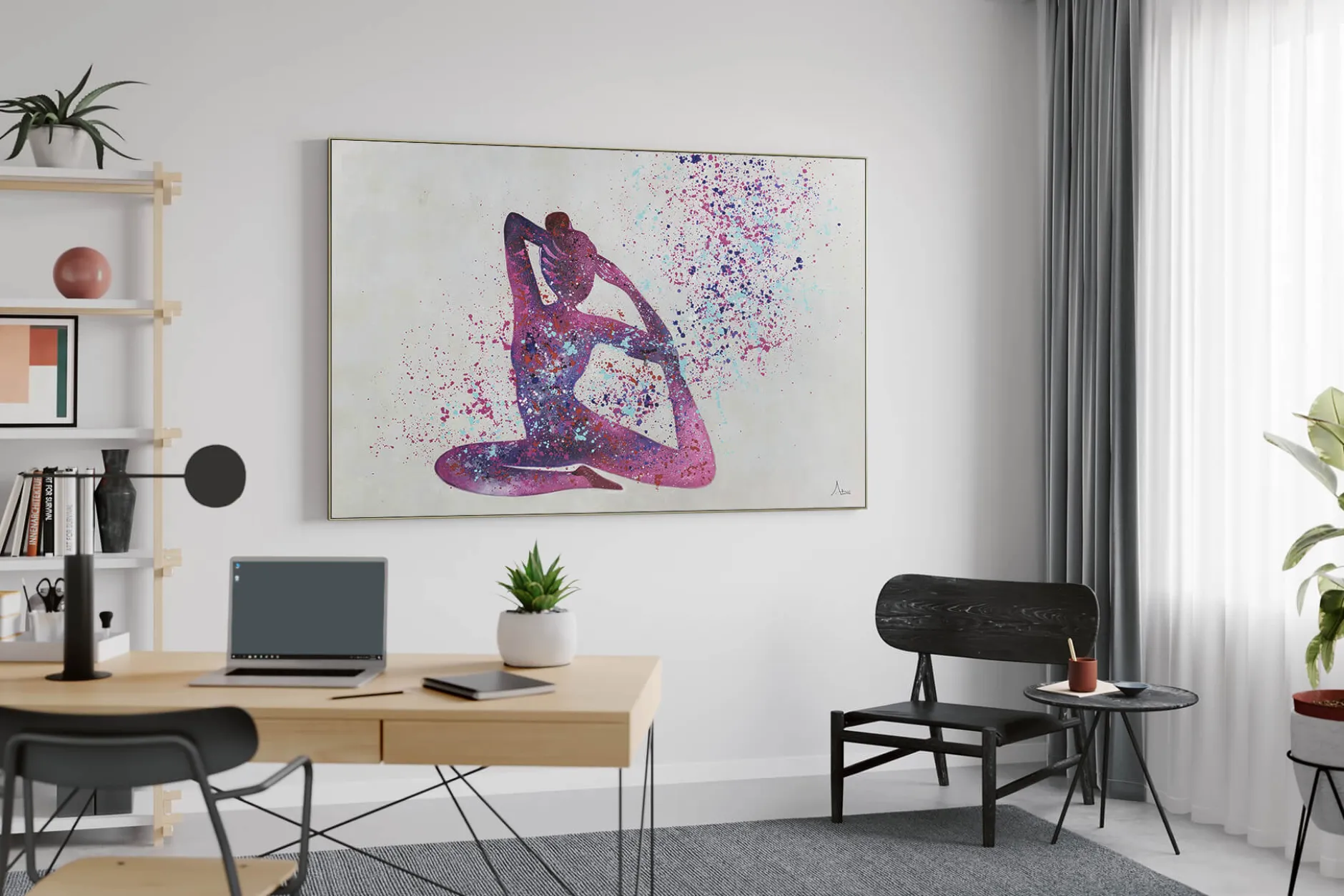 XXL Öl Gemälde 'Yoga in Colours' | Handgemaltes Unikat