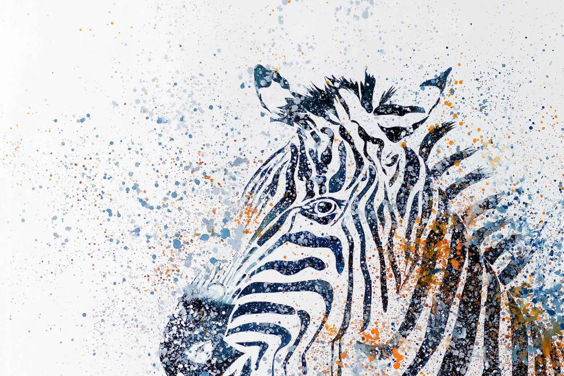 XXL Öl Gemälde 'Zacky, the Zebra' | Handgemaltes Unikat