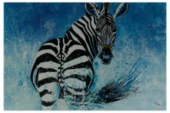 XXL Öl Gemälde 'Zappy Zebra' | Handgemaltes Unikat
